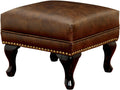ADONIS Rustic Brown 20" Wide Ottoman