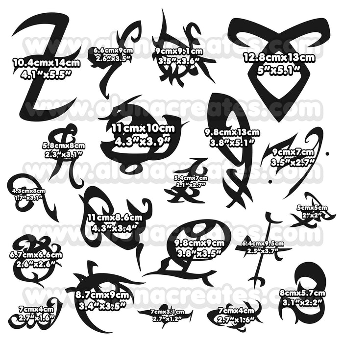 Alec Lightwood - Shadowhunters | Temporary Tattoos | FULL SET - AlunaCreates