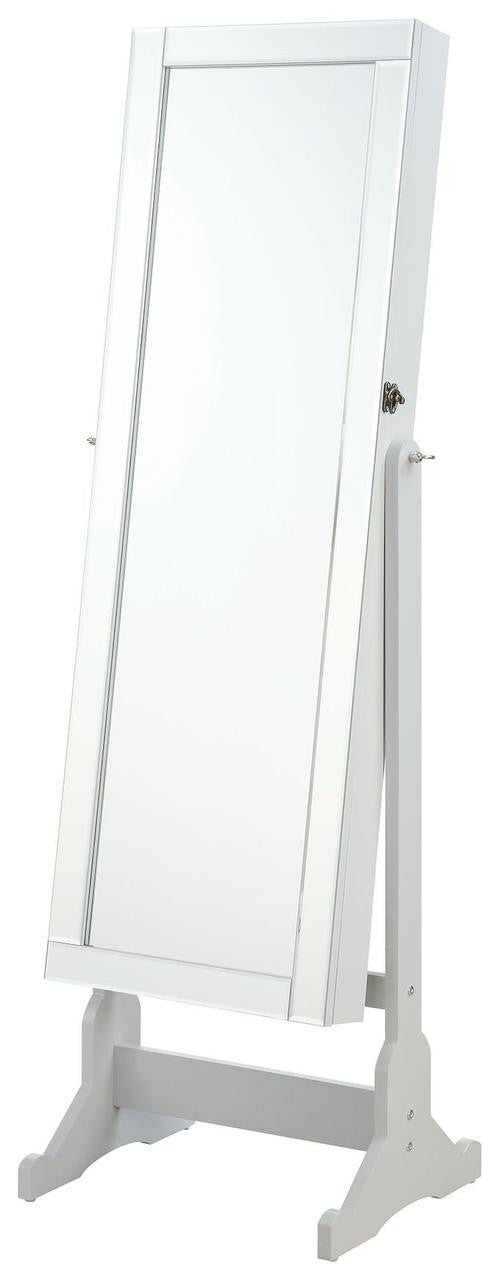 ALETA Dove Gray 20" Wide Floor Mirror with Jewelry Storage