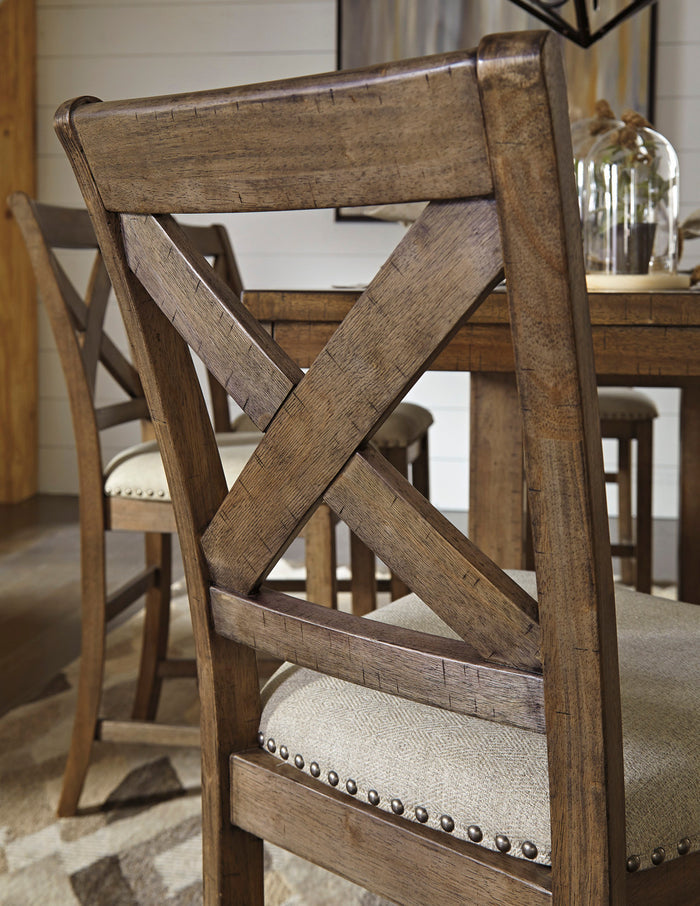 ALPINE Brown 19" Wide Counter Height Chair