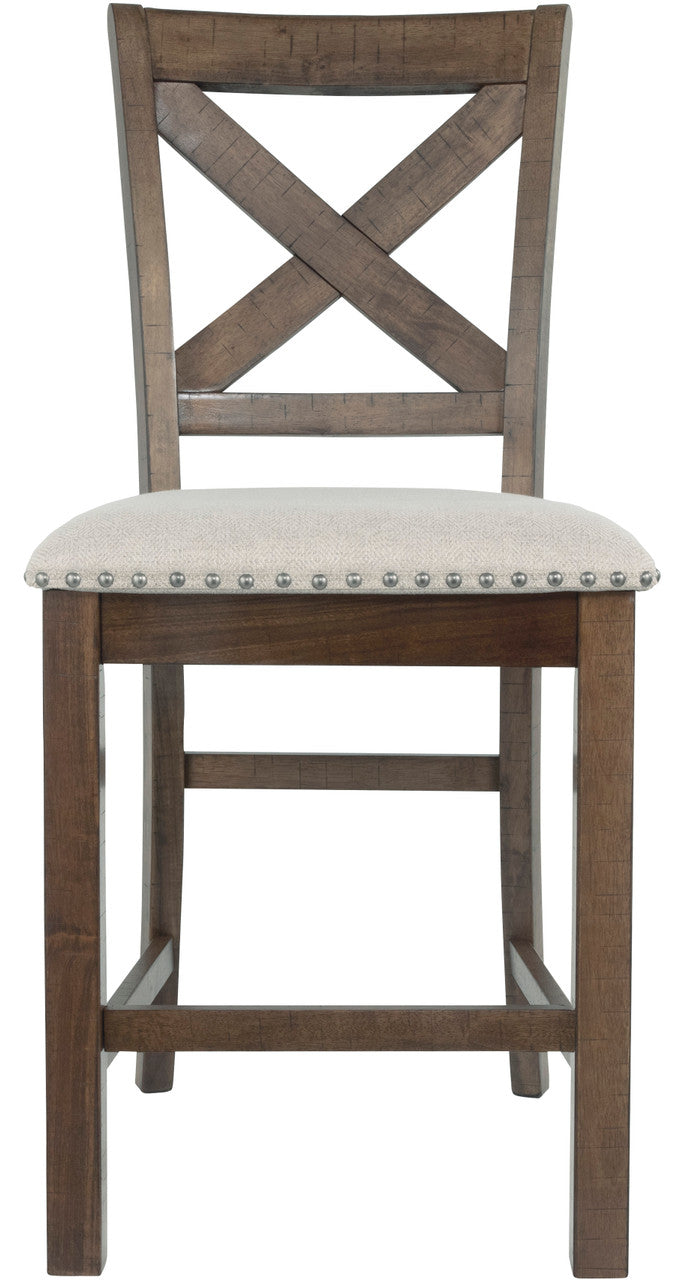 ALPINE Brown 19" Wide Counter Height Chair