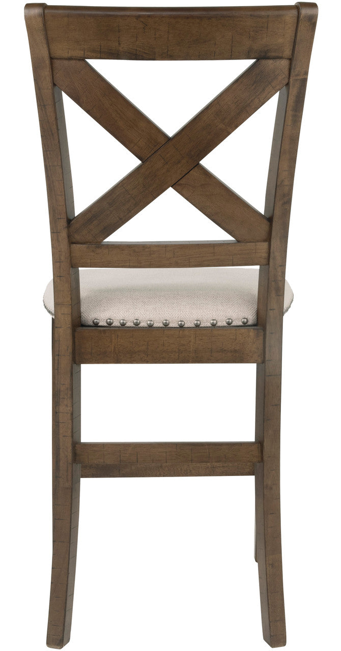 ALPINE Brown 19" Wide Counter Height Chair