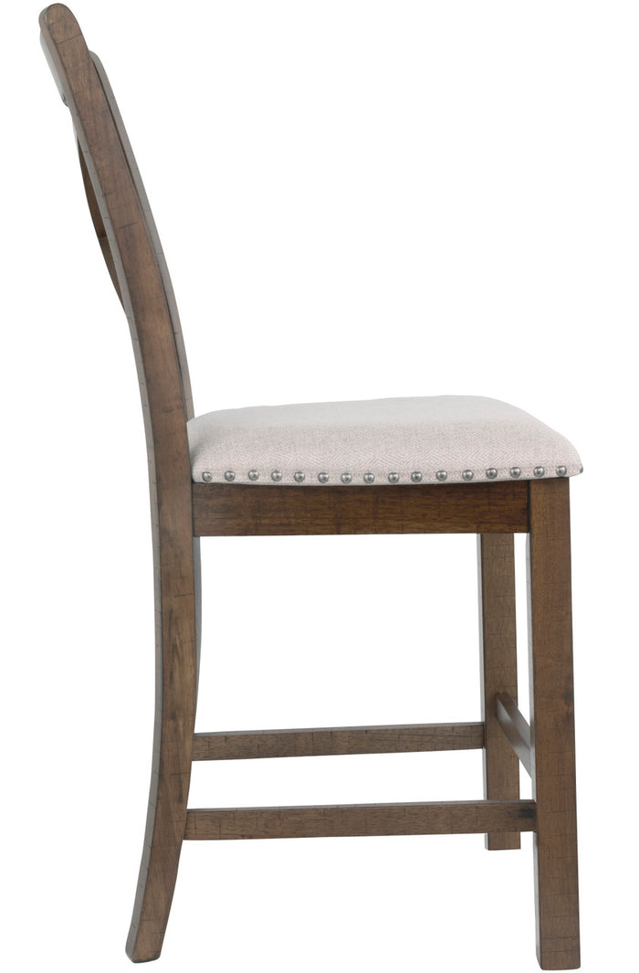 ALPINE Brown 19" Wide Counter Height Chair