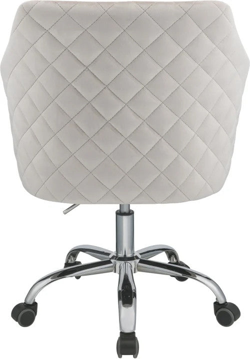 AMANDA Champagne 25" Wide Velvet Swivel Chair
