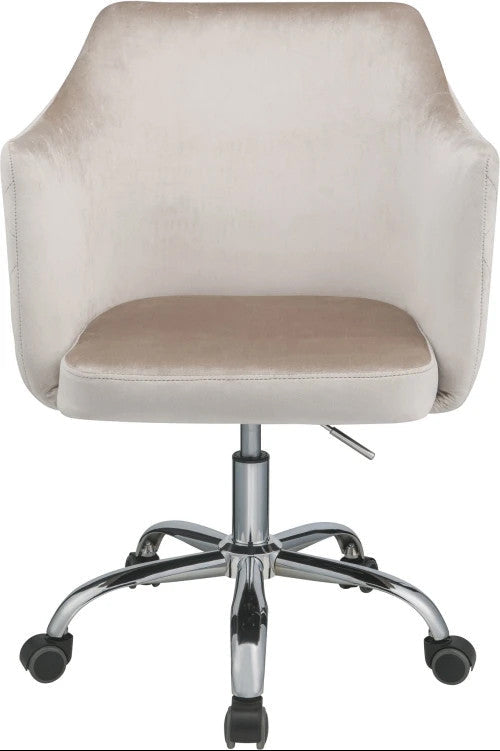 AMANDA Champagne 25" Wide Velvet Swivel Chair