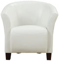 Anda White Accent Chair