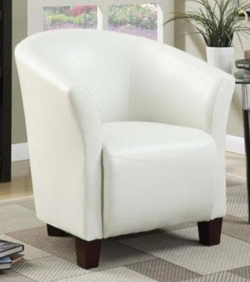 Anda White Accent Chair