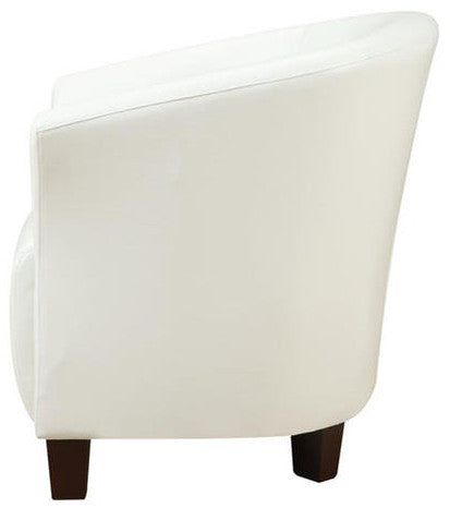 Anda White Accent Chair