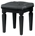 ANNIE Black 17" Wide Vanity Stool