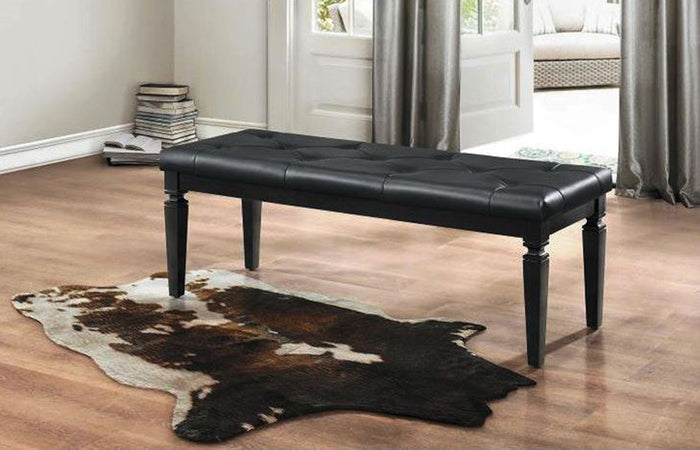 ANNIE Black 54" Wide Bench