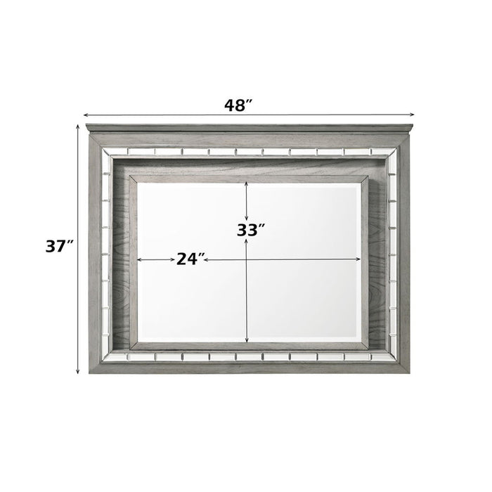 Antares - Mirror With LED - Light Gray Oak