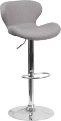 ARCHIE  Gray Swivel Barstool