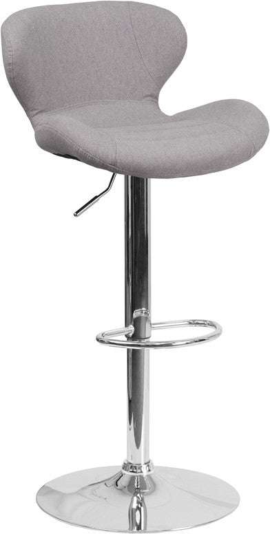 ARCHIE  Gray Swivel Barstool