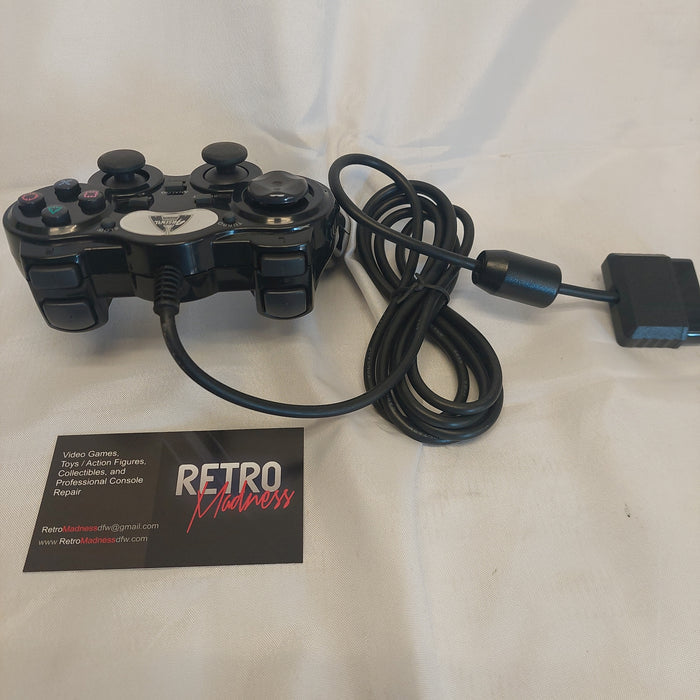 Arsenal Gaming Black Wired Controller for PS2 Tested and Works