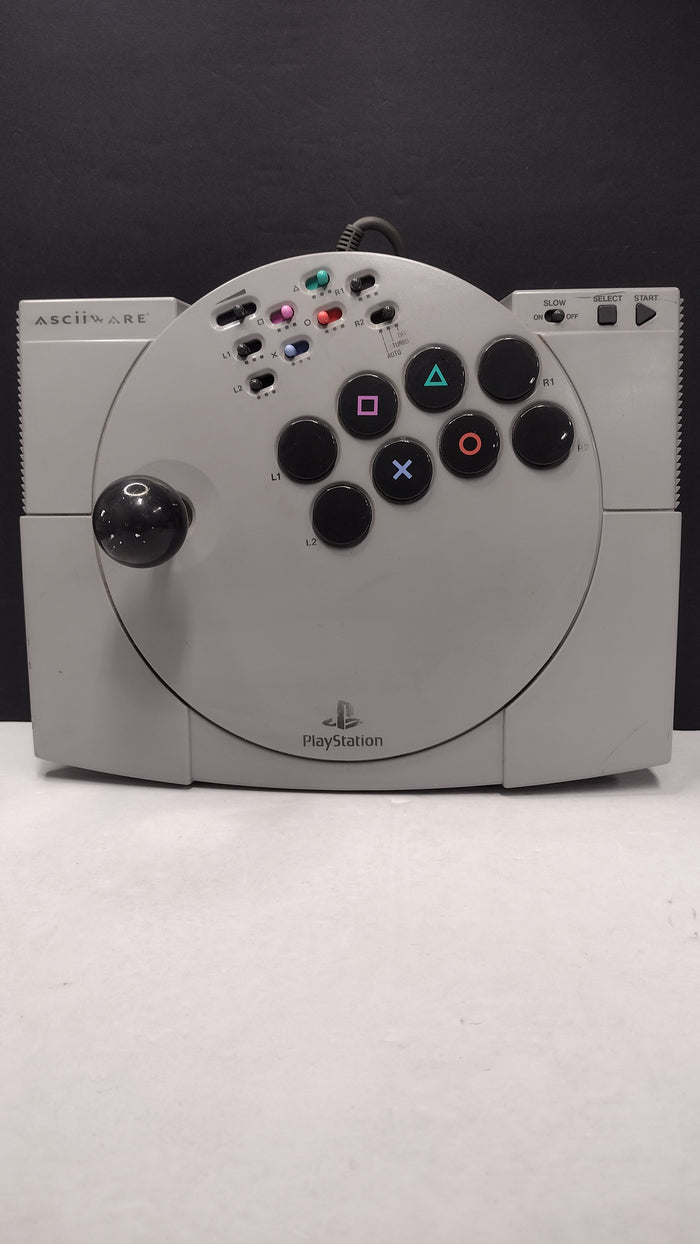 ASCII Fighter Stick V Controller PS1 PS2 ASC-0501J Arcade Joystick - Tested