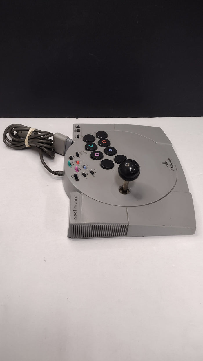 ASCII Fighter Stick V Controller PS1 PS2 ASC-0501J Arcade Joystick - Tested