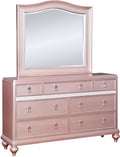 AUBRIANA Rose Gold Dresser & Mirror