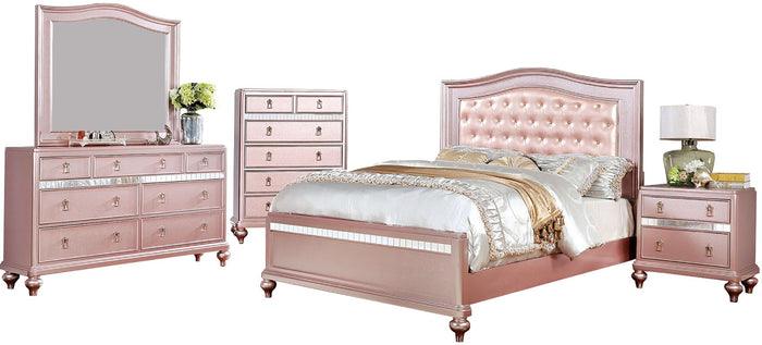 AUBRIANA Rose Gold Dresser & Mirror