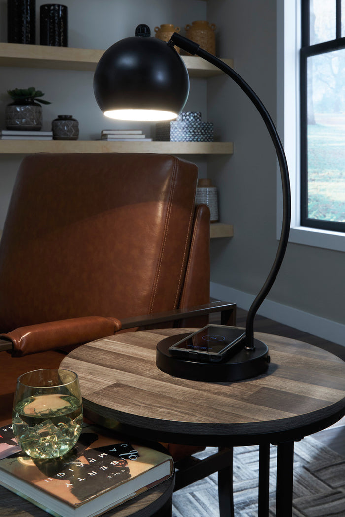 Auren Table Lamp with Wireless Chargers and USB