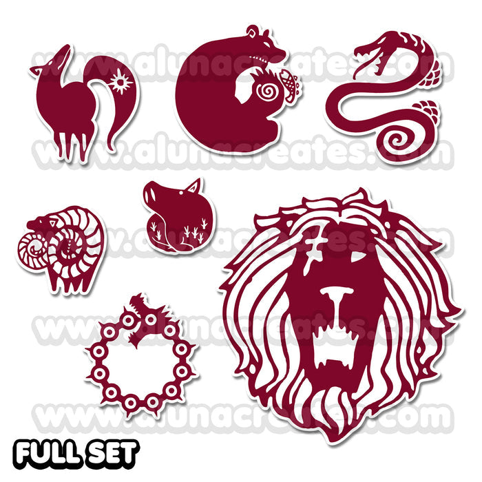 Ban (Greed) - 7 Deadly Sins | Temporary Tattoos | SET OF 2 - AlunaCreates