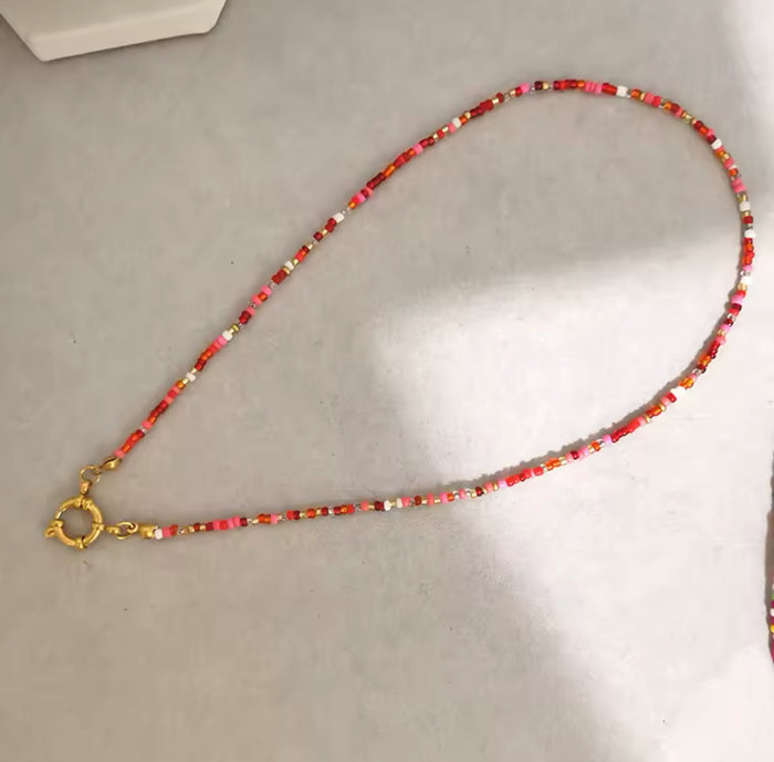 Beaded sailor clasp necklace