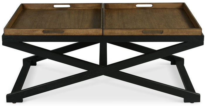 BECKETT 48" Wide Coffee Table with Trays