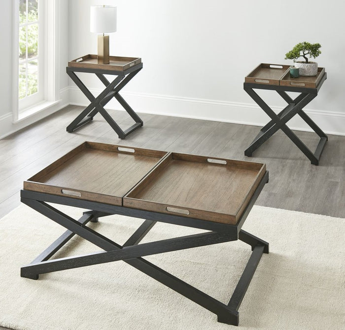 BECKETT 48" Wide Coffee Table with Trays
