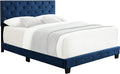 BEKEI Blue Velvet 48" Height Bed