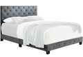 BEKEI Light Gray Velvet 48" Height Bed