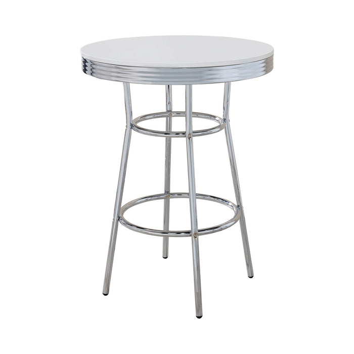 BEL AIR White 3 Piece Bar Height Set