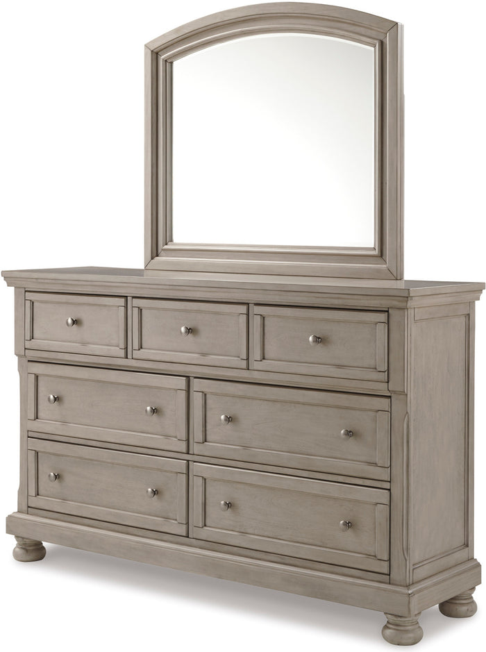 Belton Gray 65" Wide Dresser & Mirror