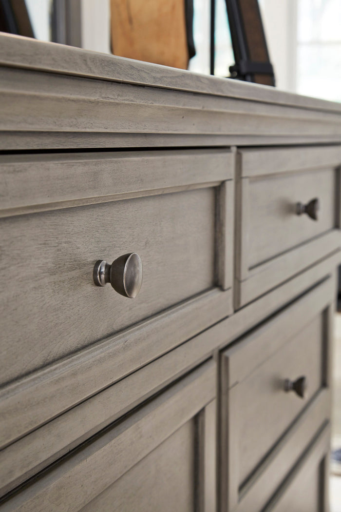 Belton Gray 65" Wide Dresser & Mirror