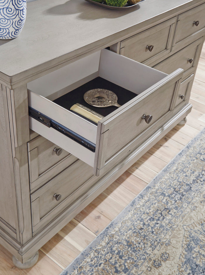 Belton Gray 65" Wide Dresser & Mirror