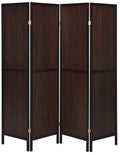 BETHEL Brown 4-Panel Room Divider