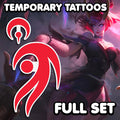 Blood Moon Evelynn - League of Legends | Temporary Tattoos | FULL SIZE - AlunaCreates
