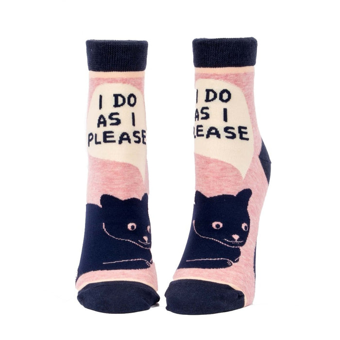 "Blue Q : Women's Ankle Socks - \"I Do As I Please\" - Annie's Hallmark"