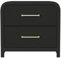 BRIAA Black 28" Wide x 26"H Night Stand with USB Port