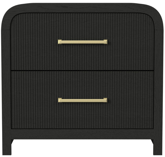 BRIAA Black 28" Wide x 26"H Night Stand with USB Port
