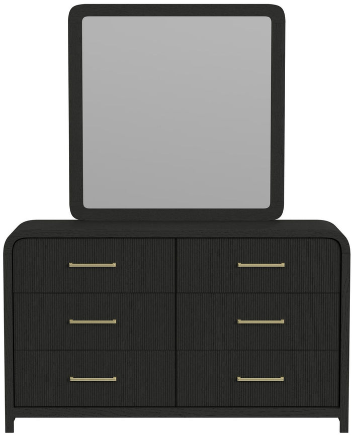 BRIAA Black 62" Wide Dresser & Mirror