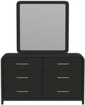 BRIAA Black 62" Wide Dresser & Mirror