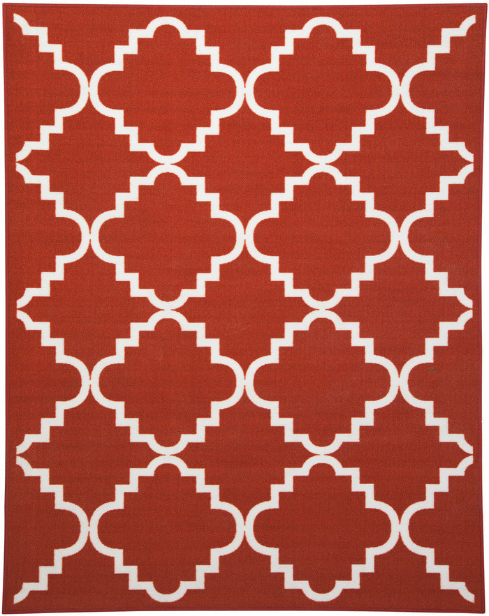 Bronx Orange 5' x 6.7' Rug