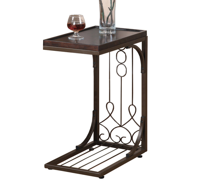 Brown/Burnished Copper Snack Table