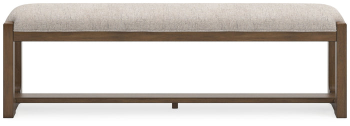 Cabalynn - Large Uph Dining Room Bench - Oatmeal / Light Brown