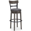 Caitbrook - Tall UPH Swivel Barstool - Gray