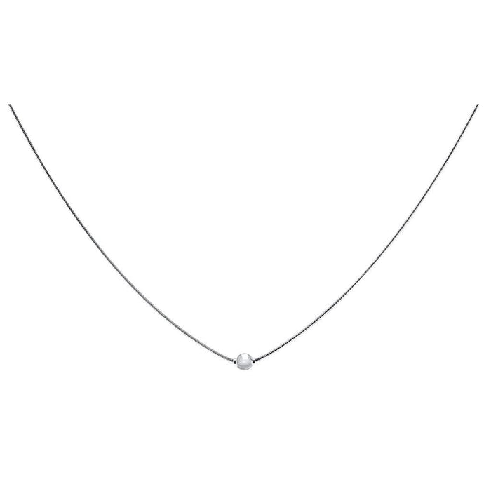 "Cape Cod : Snake Chain Necklace in Sterling Silver -"