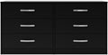 CASSIA Black 59" Wide x 29" Height 6-Drawer Dresser (RTA)
