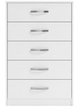CASSIA White 27" x 41" Five-Drawer Chest (RTA)