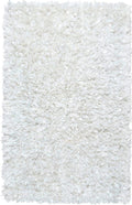 CIRRUS Off-White 5' x 8' Luxury Shaggy Area Rug with Metallic Shimmer