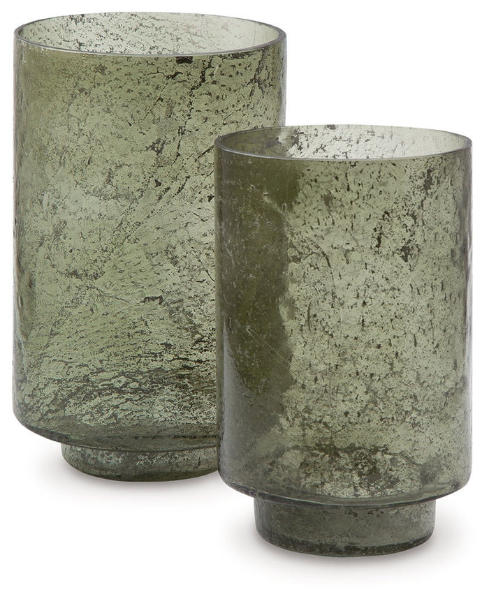 Clarkton - Candle Holder Set (Set of 2) - Green
