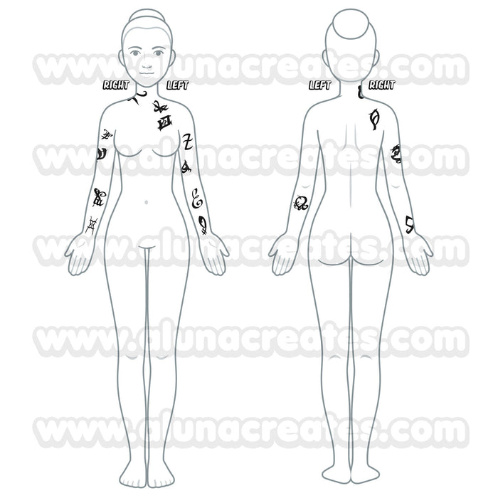 Clary Fray - Shadowhunters | Temporary Tattoos | FULL SET - AlunaCreates